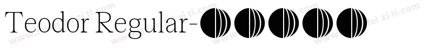 Teodor Regular字体转换